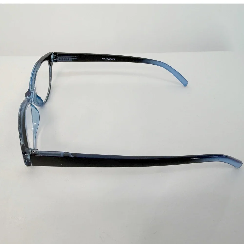 Norperwis Cat Eye‎ Reading +1.75 Glasses Blue Black Gradient with Case 104-33